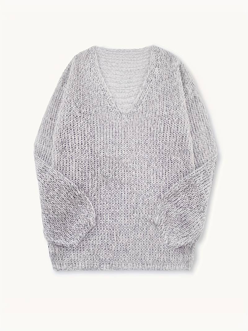 Lital - Eleganter Weicher Pullover Mit V-Ausschnitt