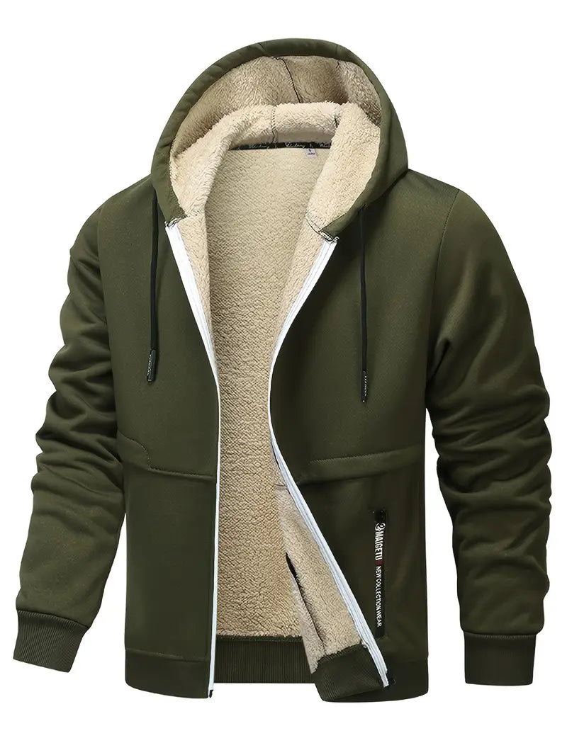 Helge - Lässiger Kapuzenpullover Mit Langen Ärmeln Und Reißverschluss