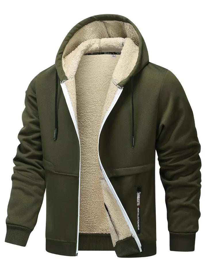 Helge - Lässiger Kapuzenpullover Mit Langen Ärmeln Und Reißverschluss