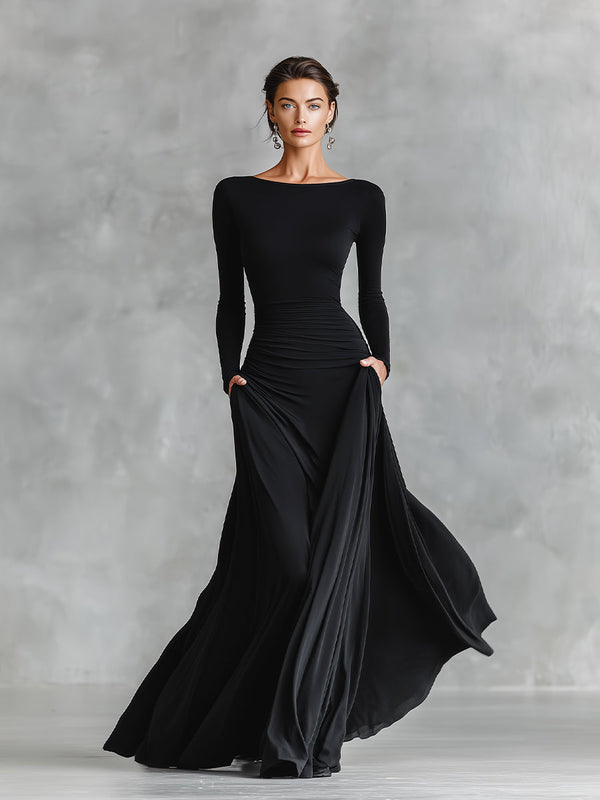 Hestia – Elegantes Maxikleid mit fließenden Falten