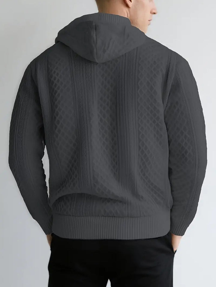 Karah - Langärmeliger Strick Kapuzenpullover