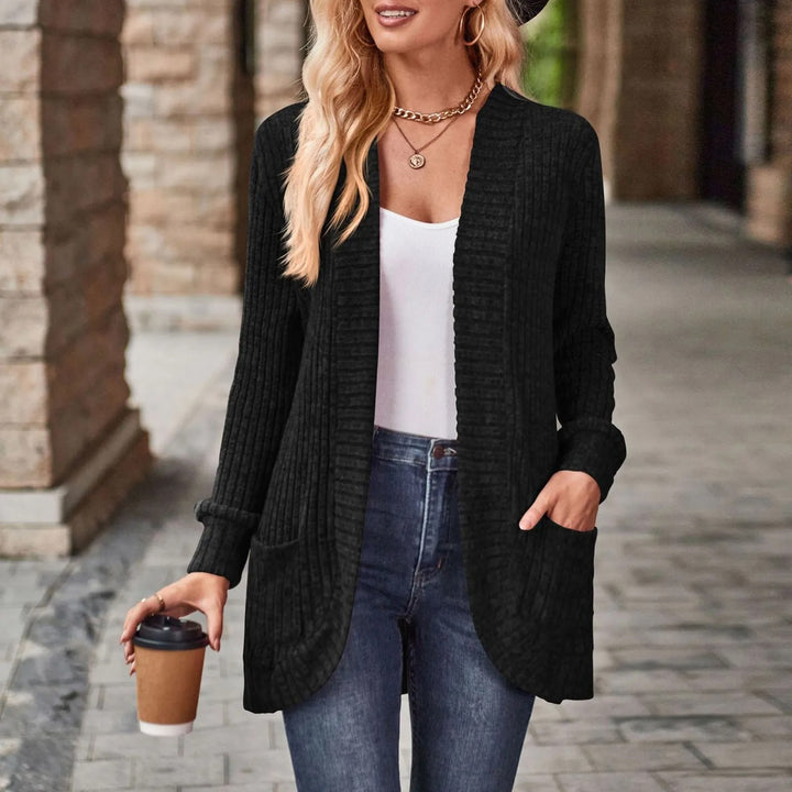 Sigrid - Hohle Aus Öffnen Sie Vorderseite Strickjacke