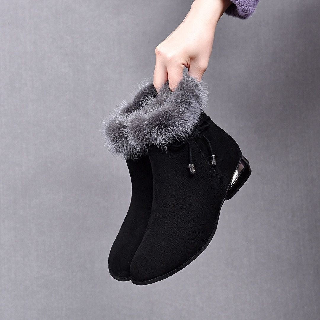 Cassily – Stiefel Etten Mit Fellbesatz
