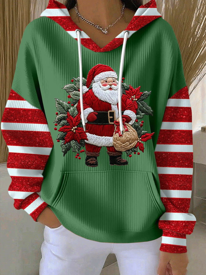 Kathryn - Kapuzenpullover Mit Weihnachtsmann-Aufdruck