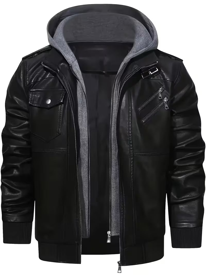 Bryndan – Kapuzenjacke Aus Kunstleder