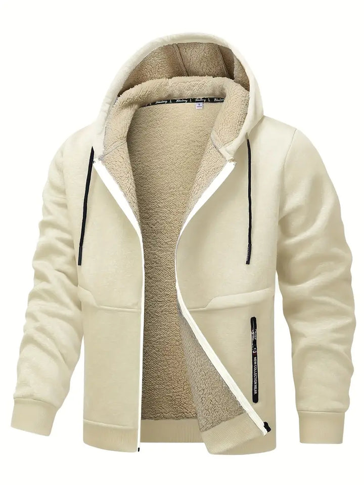 Helge - Lässiger Kapuzenpullover Mit Langen Ärmeln Und Reißverschluss