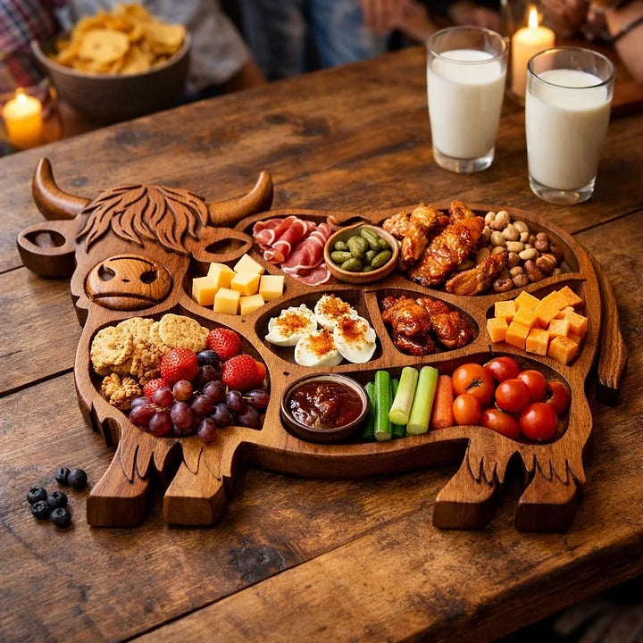 CowBoards – Hochlandkuh Holzbrett für Wurstwaren