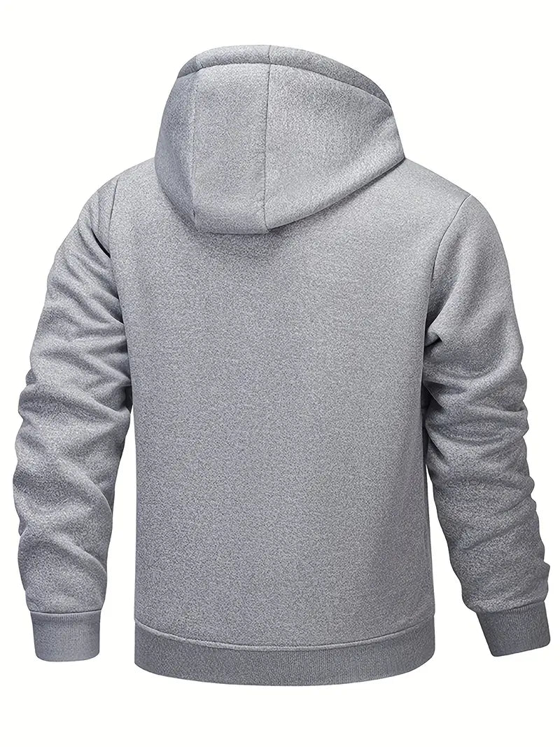 Helge - Lässiger Kapuzenpullover Mit Langen Ärmeln Und Reißverschluss