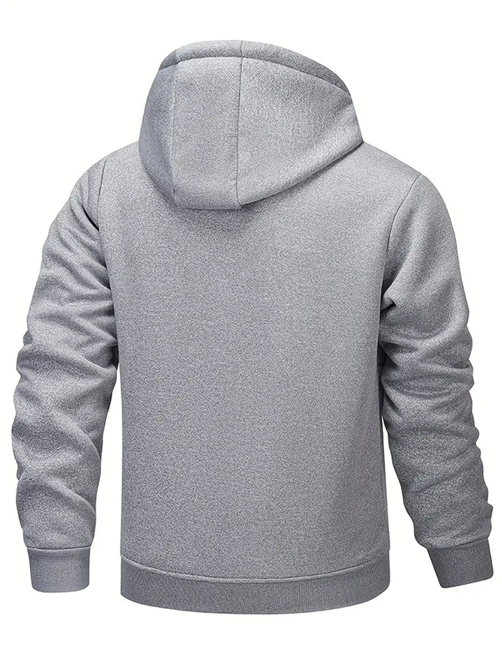 Helge - Lässiger Kapuzenpullover Mit Langen Ärmeln Und Reißverschluss