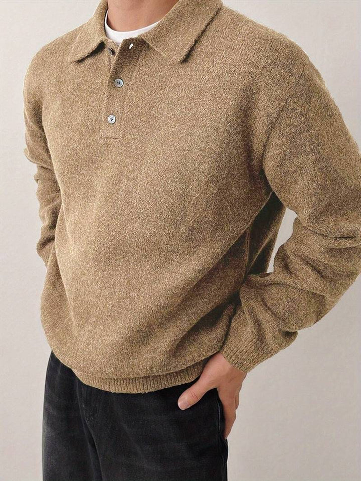 Eliran - Elegantes Langarm Rollkragen Strickoberteil