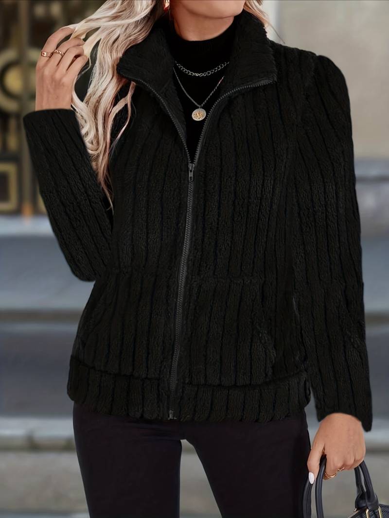 Zoharia - Stylische Winterjacke Mit Langen Ärmeln und Tasche