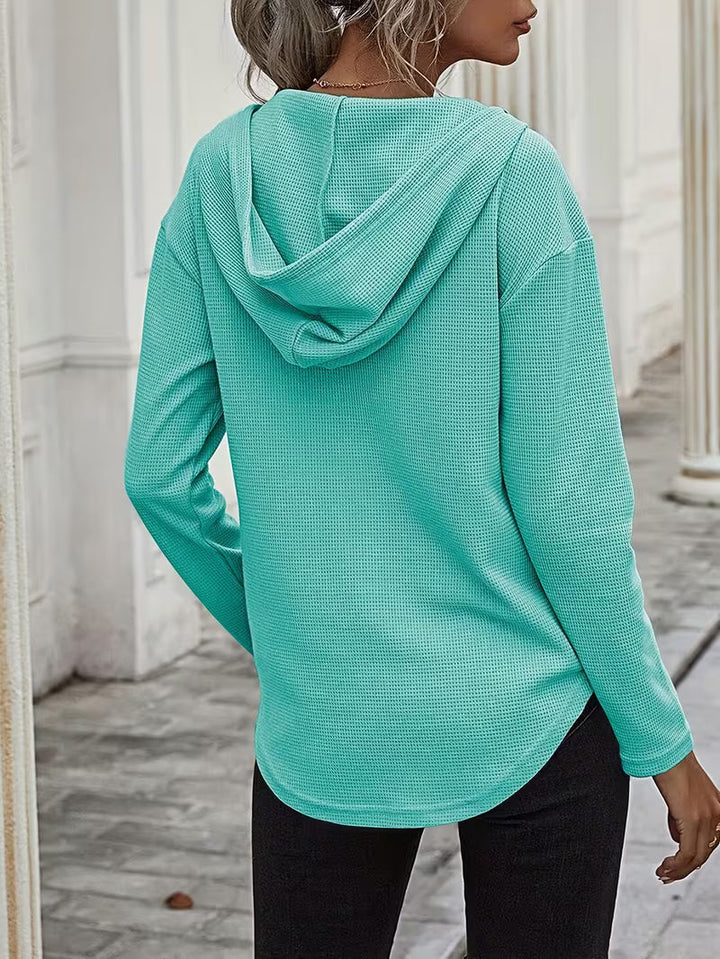 Heydi – Langarm Pullover Mit Kapuze Und Abgerundetem Saum