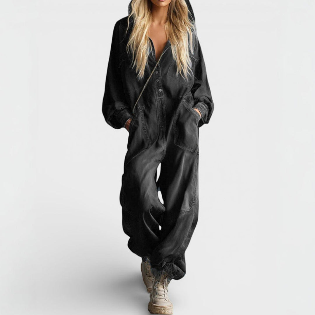 Estielle - Jeans Overall Mit Kapuze