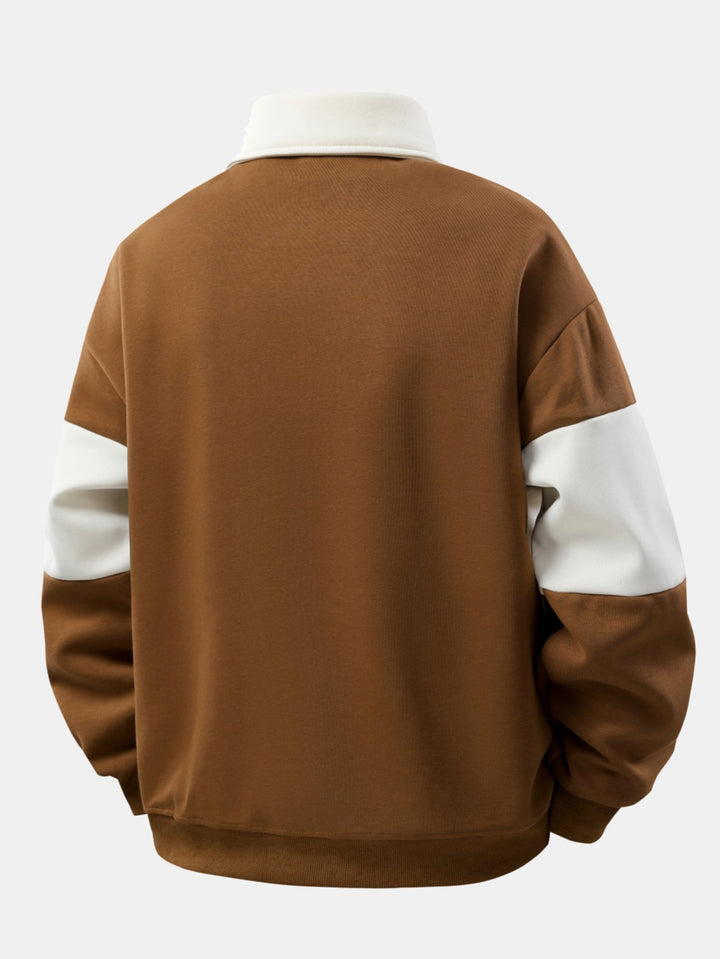 Jefro – Sweatshirt Mit Farbblock Und Cord Hose