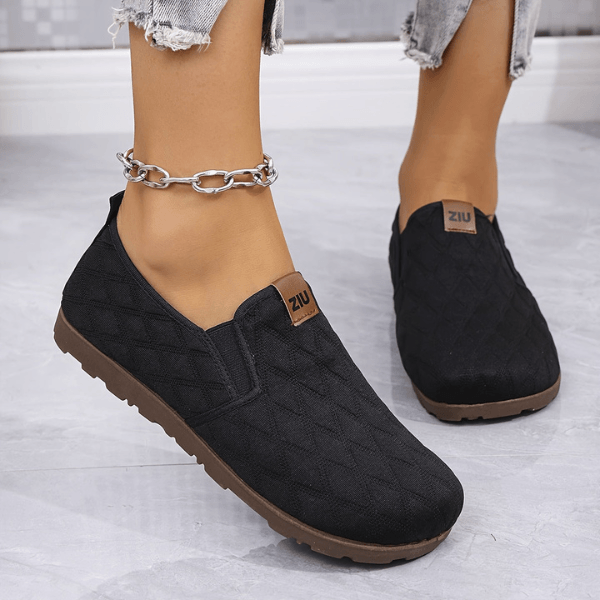 Malisaa - Slip on Schuhe Mit Rautensteppung