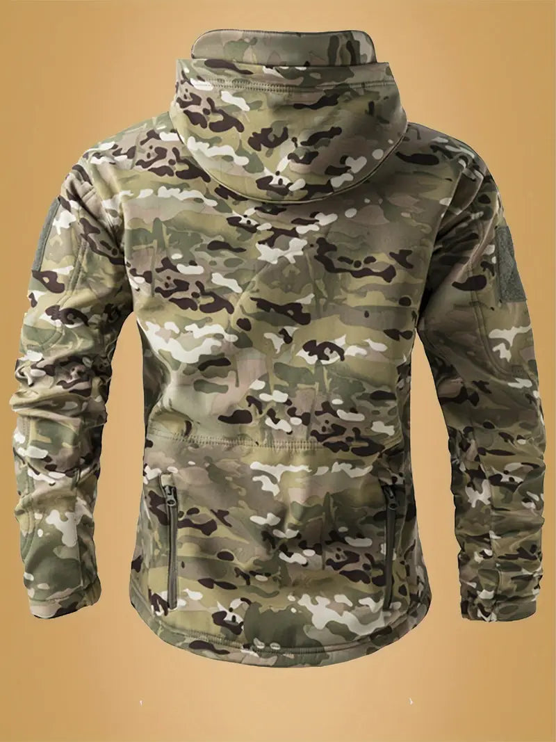 Mikel - Army Mantel Mit Hohem Kragen Und Kapuze