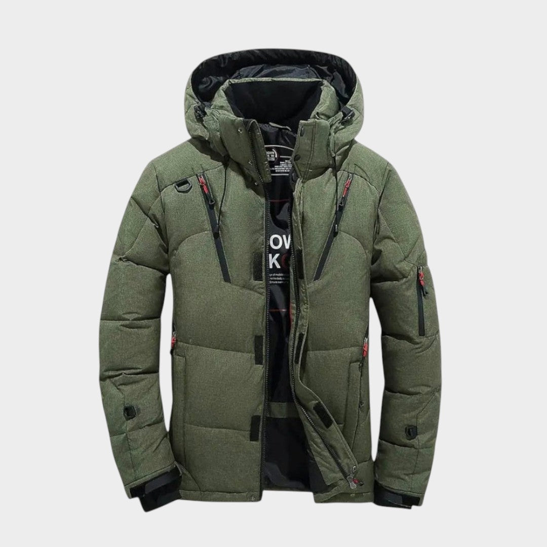 Alaxis – Daunenjacke mit Kapuze und Reißverschlusstaschen