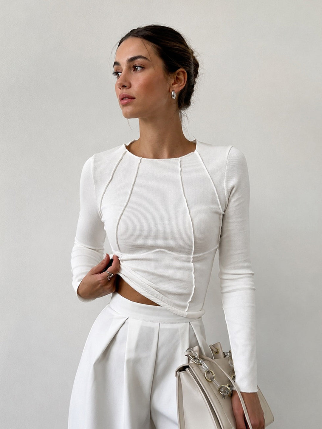 Tawia – Langarm-Hemd MIT Geripptem Saum in Slim-Fit-Passform