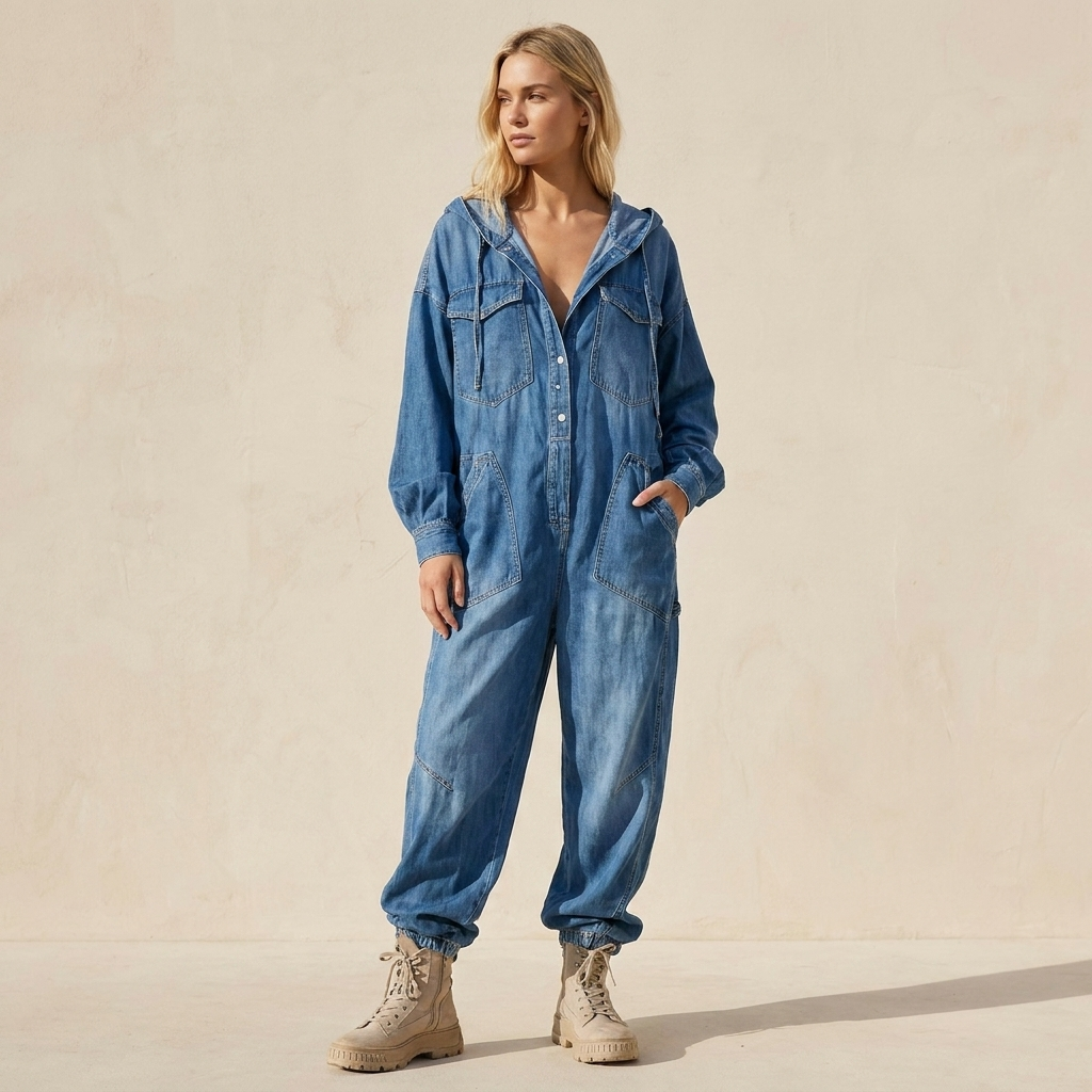 Estielle - Jeans Overall Mit Kapuze