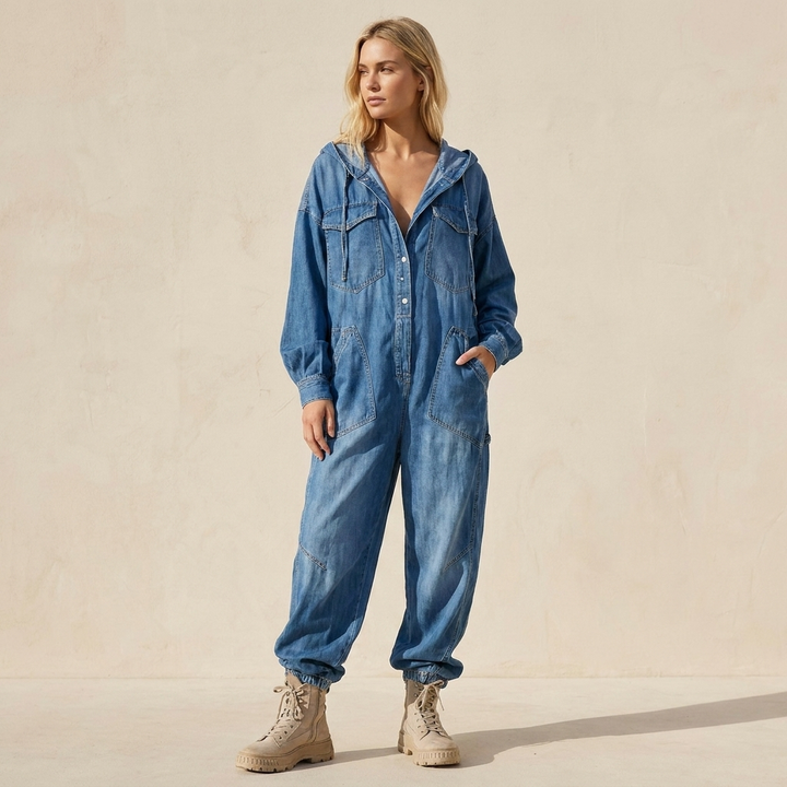 Estielle - Jeans Overall Mit Kapuze