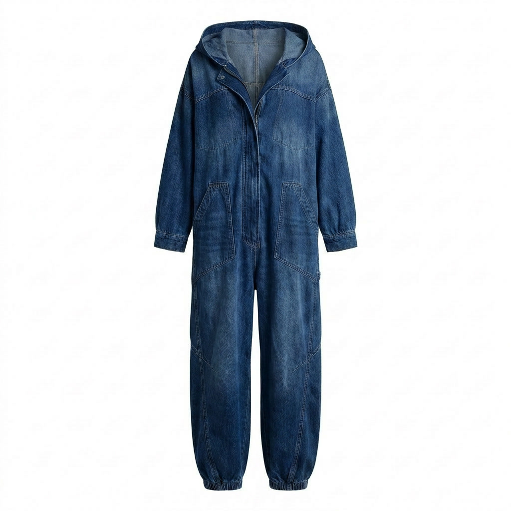 Estielle - Jeans Overall Mit Kapuze