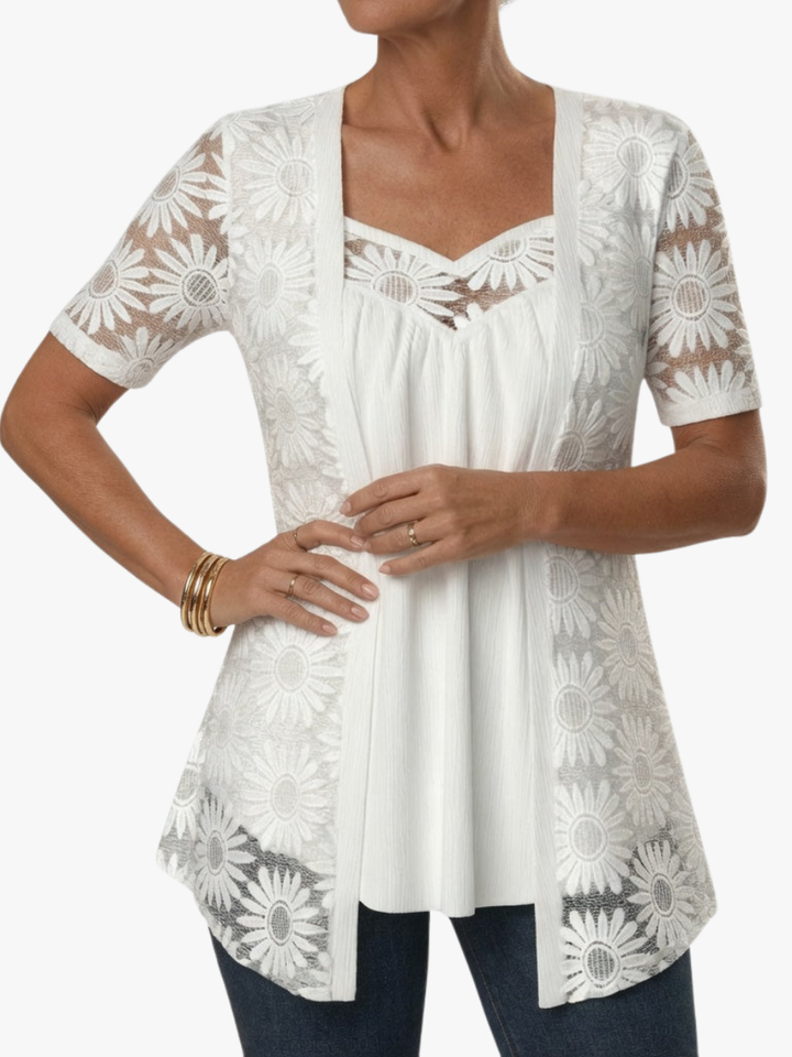 Yahaira – Elegante Kurzarmbluse
