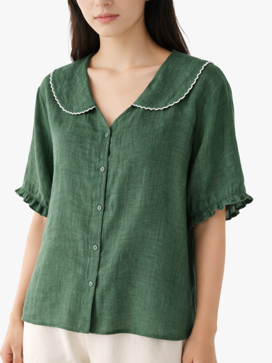 Meygan – Bluse Mit Peter-Pan-Kragen