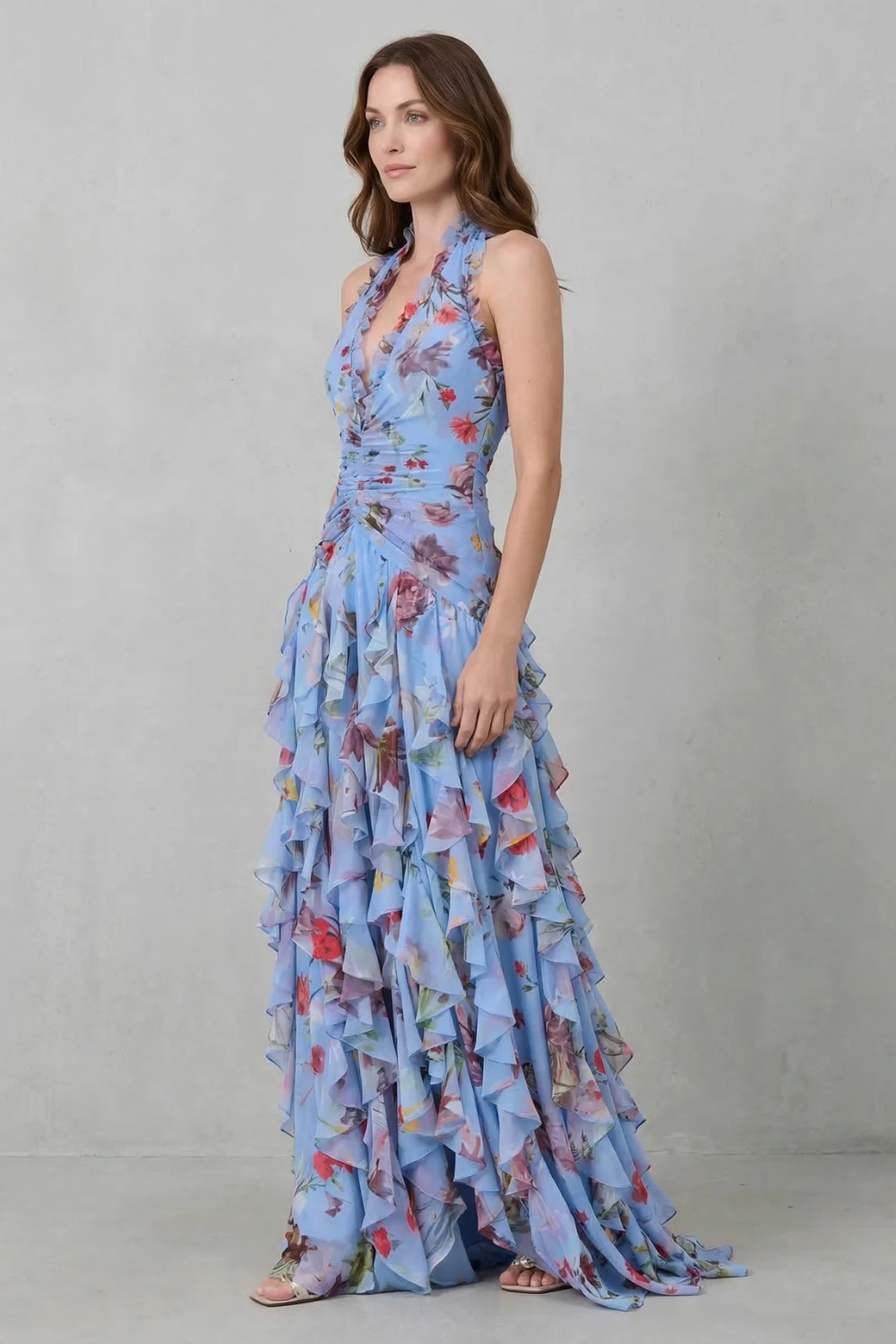 Eliora – Maxikleid Mit Neckholder Und Blumenmuster