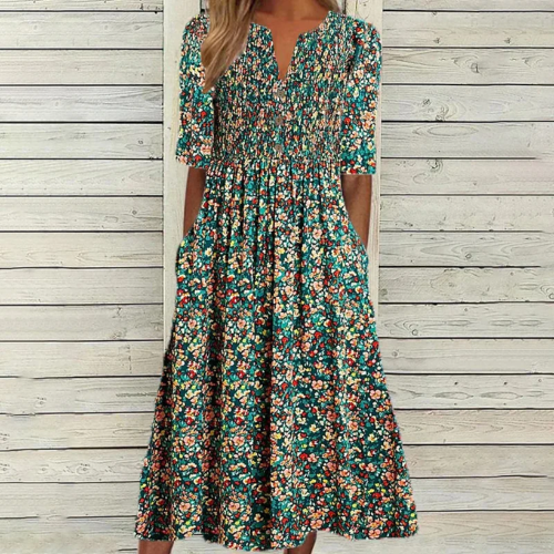 Jildou – Hochwertiges Blumen Kleid Mit Weichem Griff