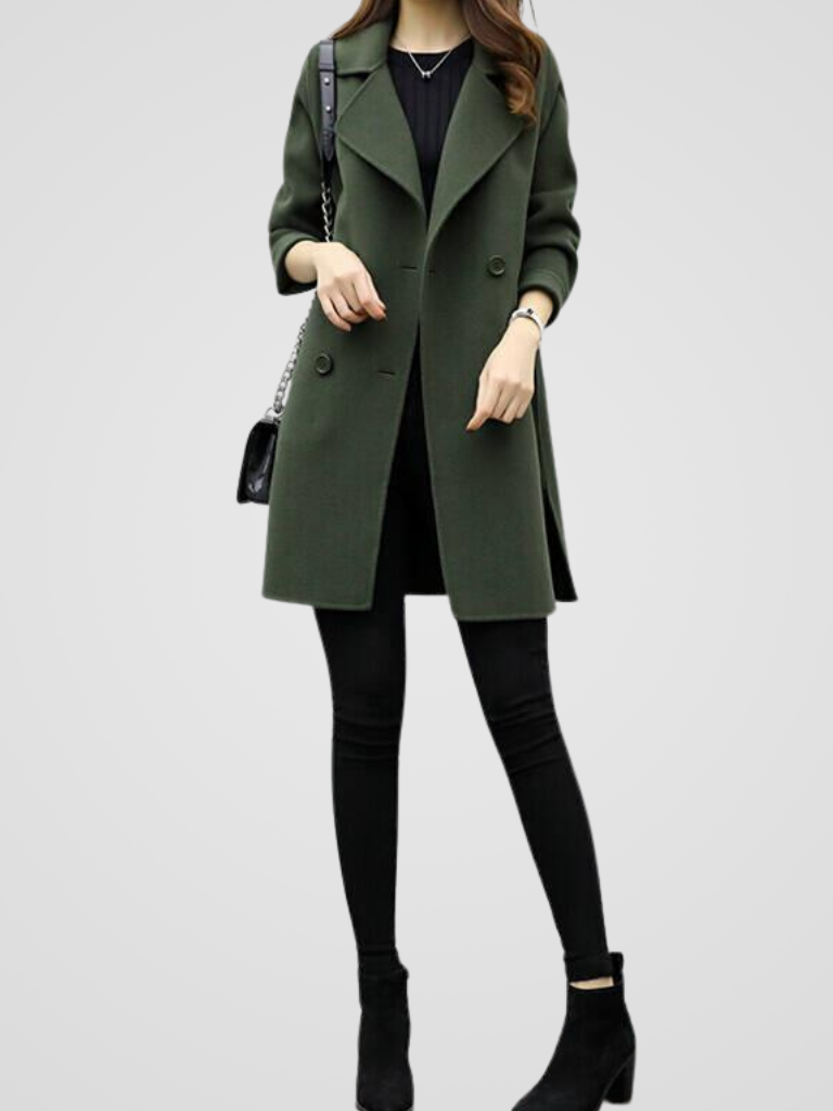 Roxana – Eleganter Zweireiher Mantel