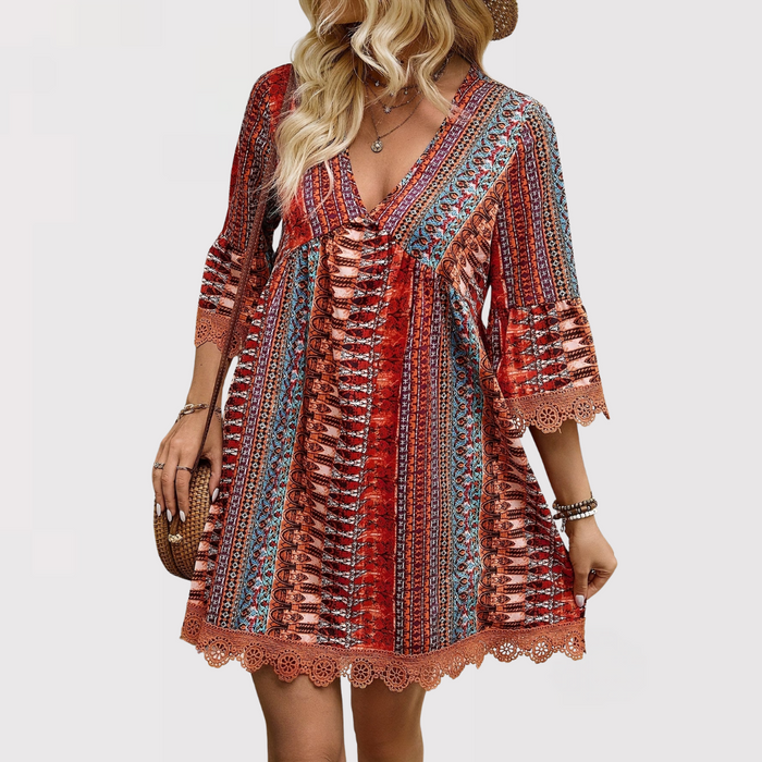 Meline – Stilvolles Boho Kleid