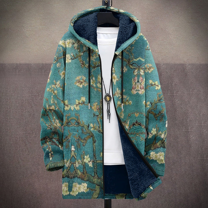 Celine - Luxuriöse, künstlerisch inspirierte Strickjacke mit Reißverschluss
