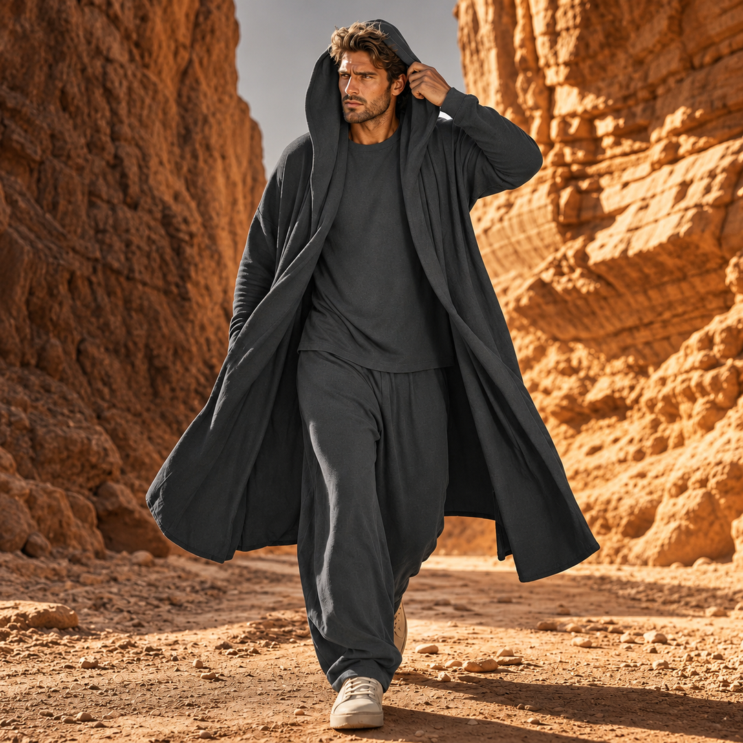 Calum – Dreiteiliges Set Mit Hose Mit Weitem Bein
