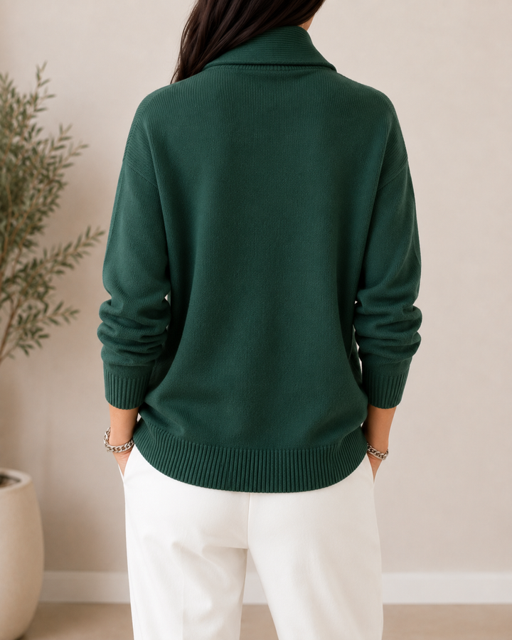 Samilla – Langarmpullover Mit V-ausschnitt