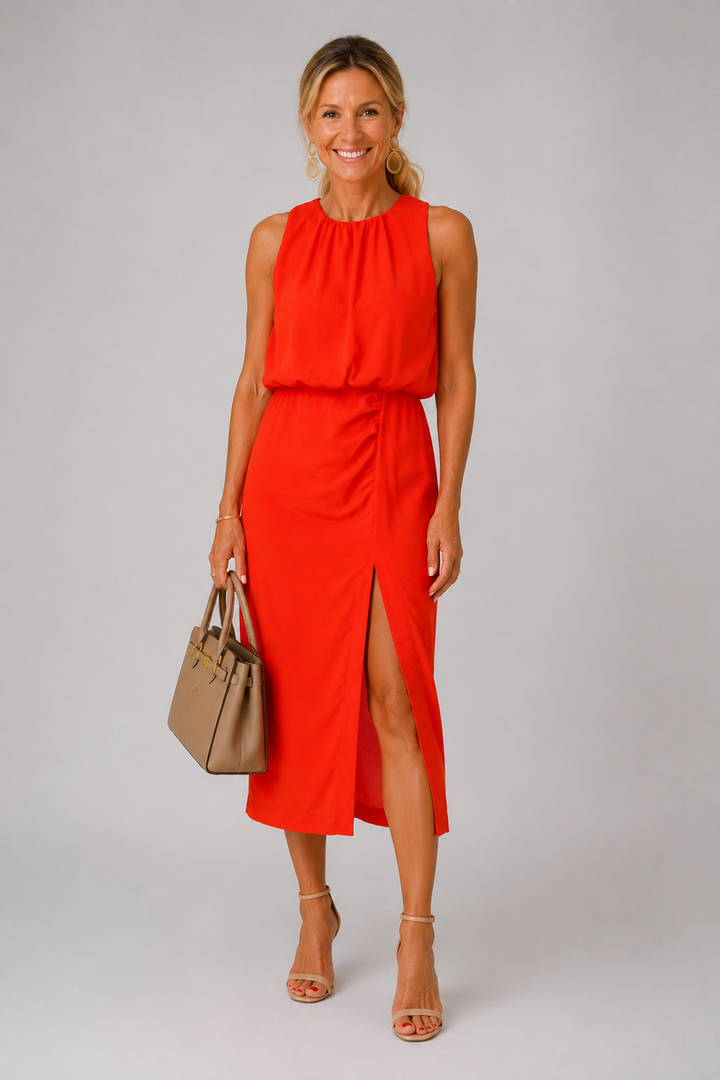 Antoinette – Middi Kleid Mit Seitenschlitz