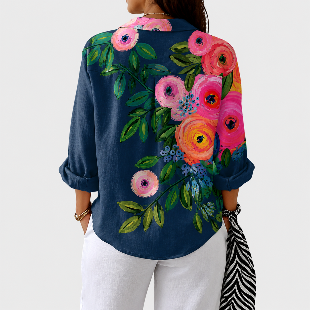 Liella – Luftige, Farbenfrohe Bluse Mit Drucken