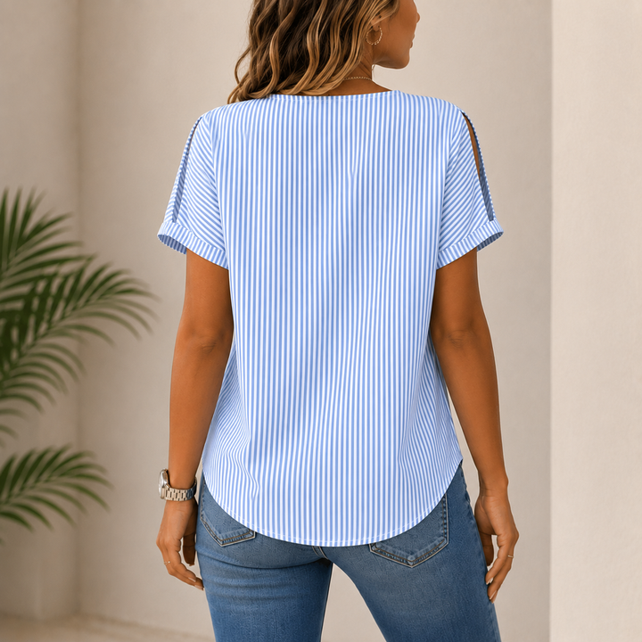 Shirri – Lässige Gestreifte Bluse