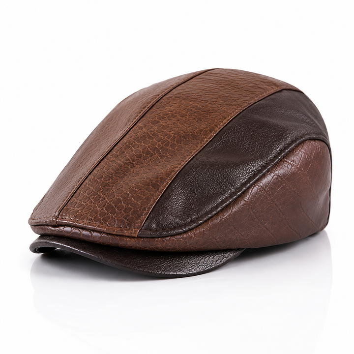 CrownCraft – Elegante Leder-Schlappmütze