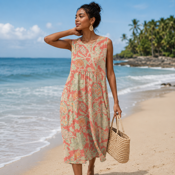 Kary - Ärmelloses Sommerkleid Mit Print