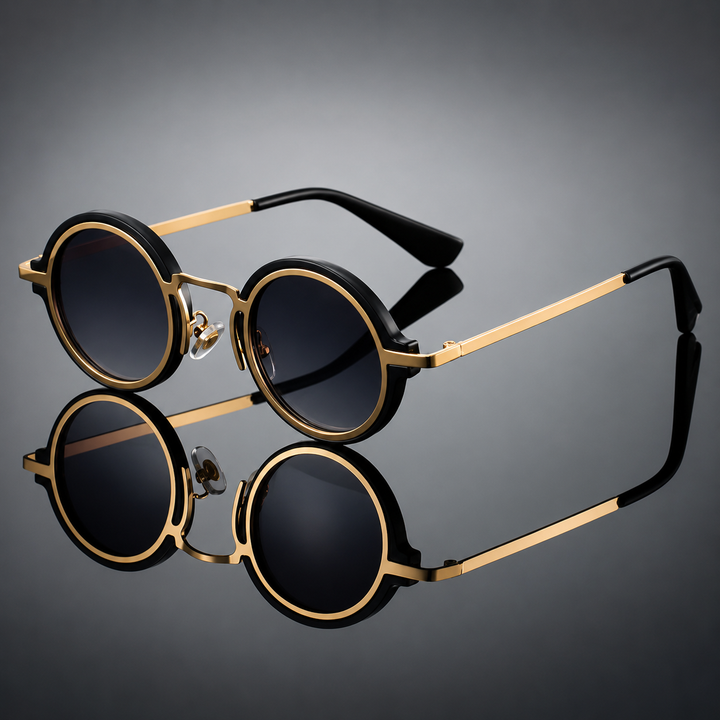 OrbitShade – Sonnenbrille Mit Rundem Retro-Metallrahmen