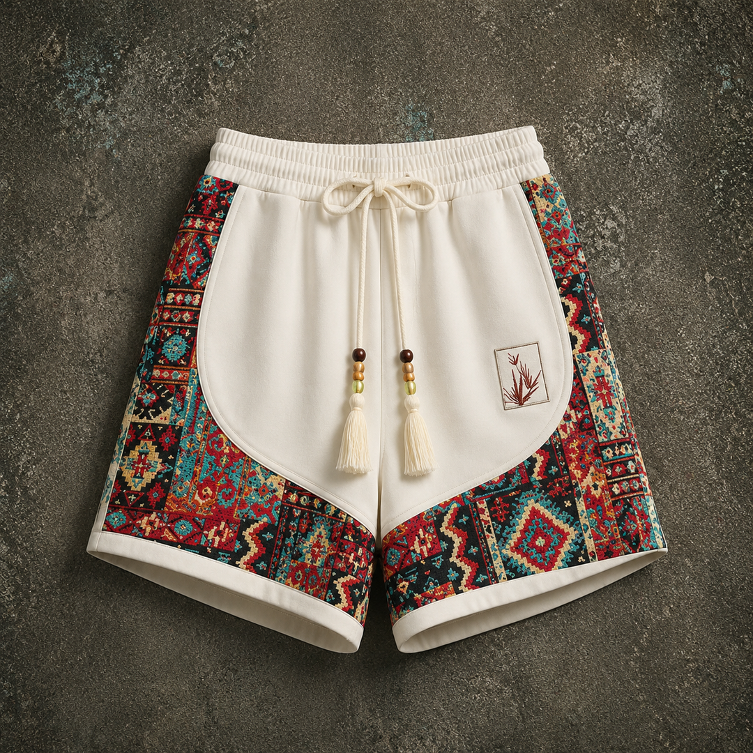 Haren - Shorts Im Boho-Stil Mit Elastischem Bund