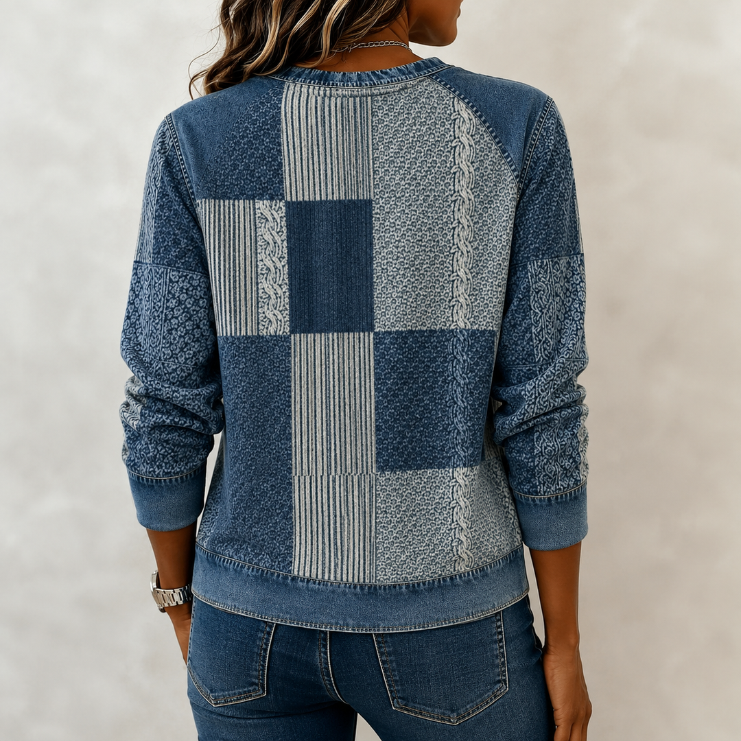 Dievina – Sweatshirt im Vintage-Denim Schau