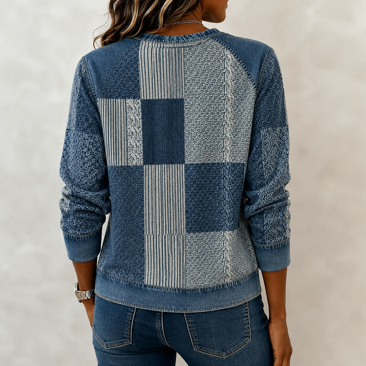 Dievina – Sweatshirt im Vintage-Denim Schau