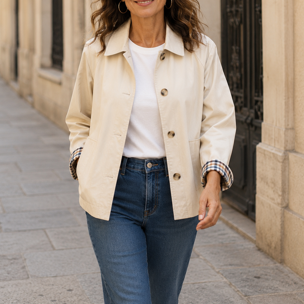 Alyona - Stylische Langarmjacke mit Knopfleiste