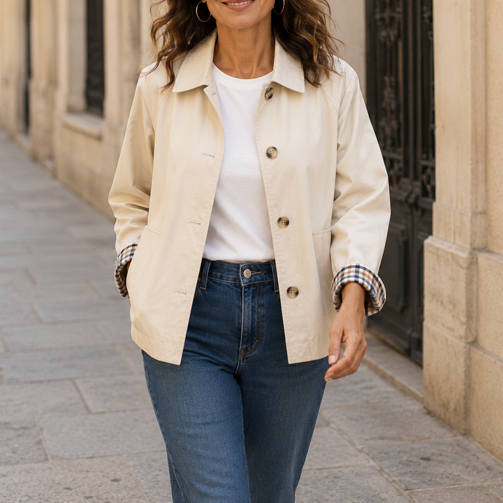 Alyona - Stylische Langarmjacke mit Knopfleiste