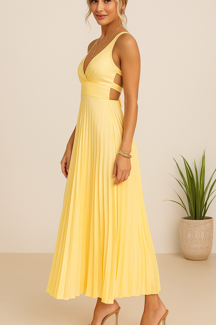 Tuuliki – Ärmelloses Midi Kleid Mit Plissee