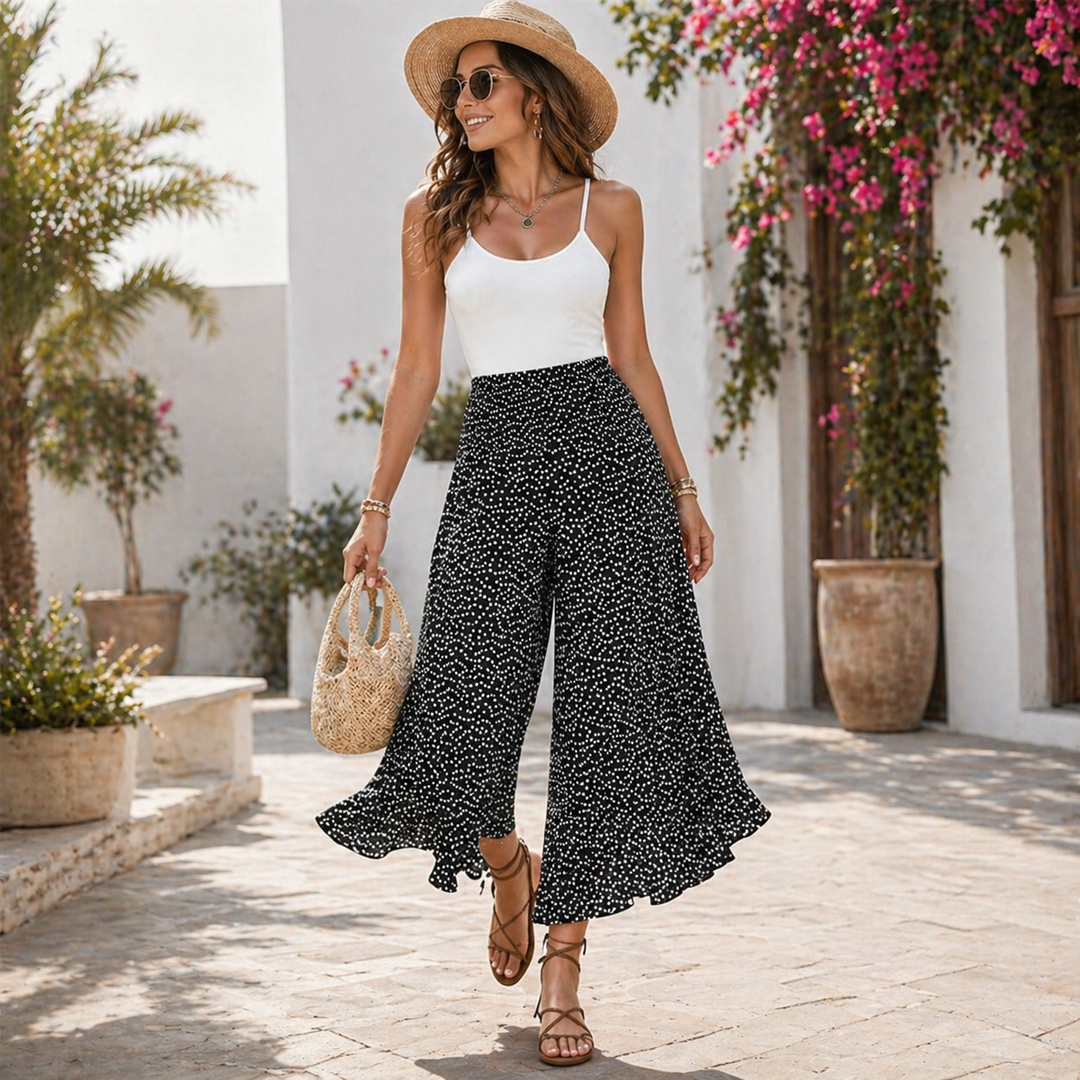 Tatiani - Hose Mit Hoher Taille Und Weitem Bein