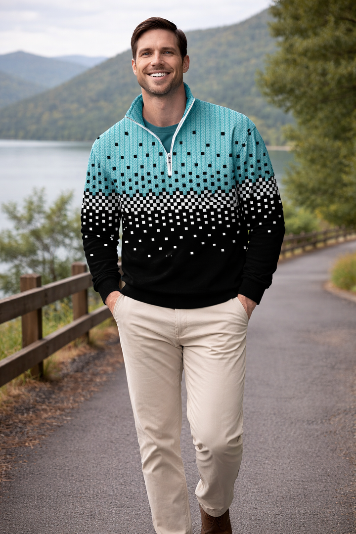 Moshe - Herbst Und Winter Pullover Mit Stehkragen