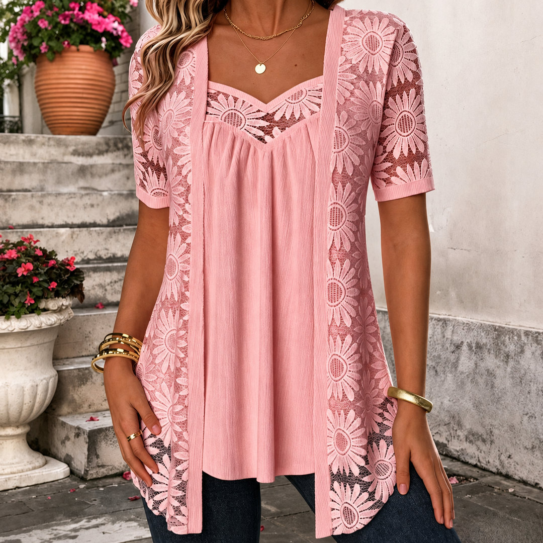 Yahaira – Elegante Kurzarmbluse