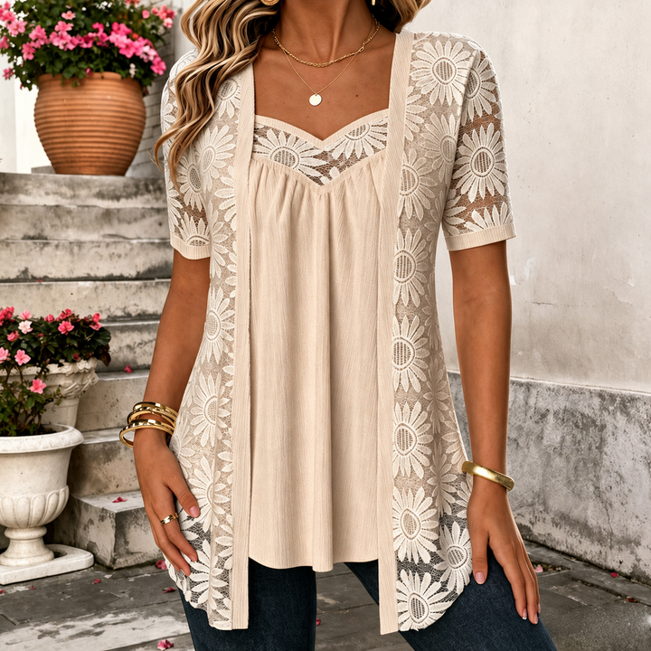 Yahaira – Elegante Kurzarmbluse